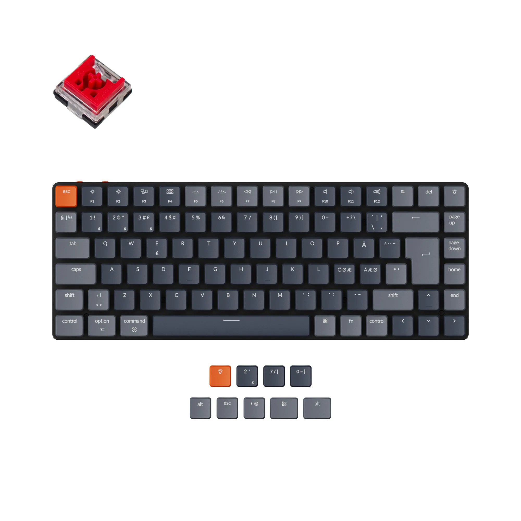 Keychron K3 Ultra-slim Wireless Mechanical Keyboard (Nordic ISO Layout) - Version 2