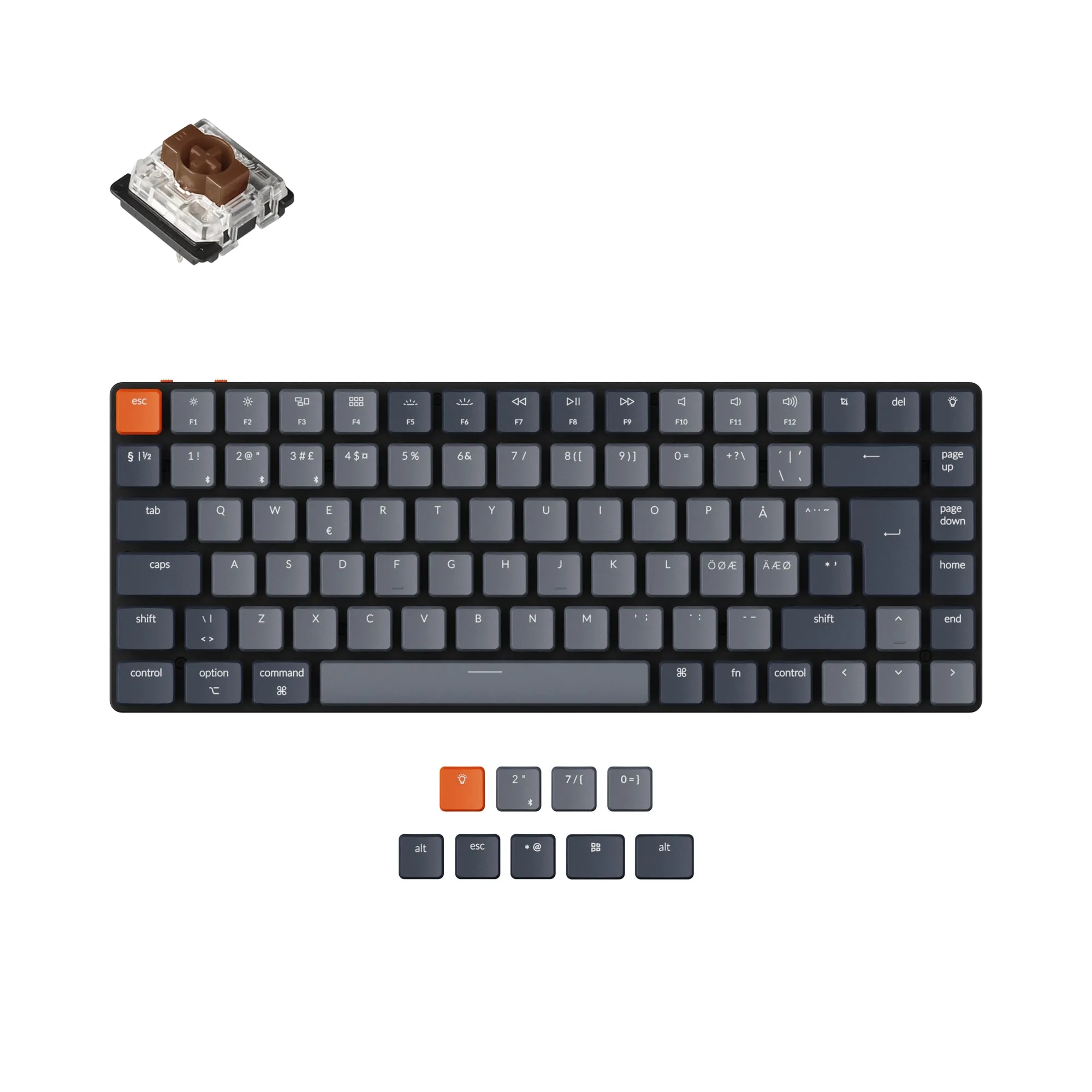 Keychron K3 Ultra-slim Wireless Mechanical Keyboard (Nordic ISO Layout) - Version 2