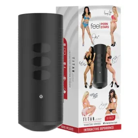 Kiiroo Titan The Experience Interactive Vibrating Stroker - Black