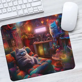 KITTY CHILL MOUSE PAD | ACIDMATH AI