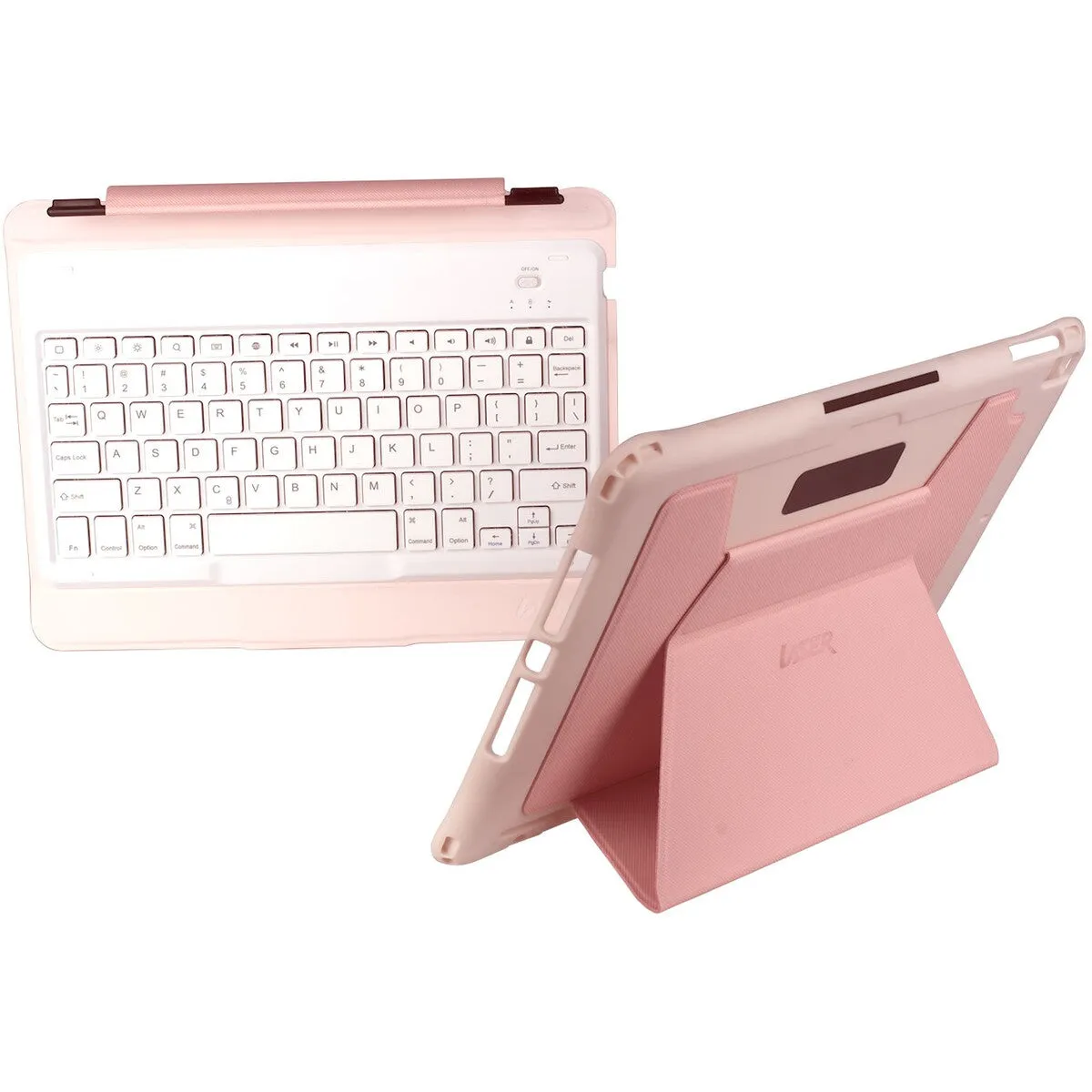 Laser 10.2-inch Wireless Keyboard for iPad - Pink / Black / Green