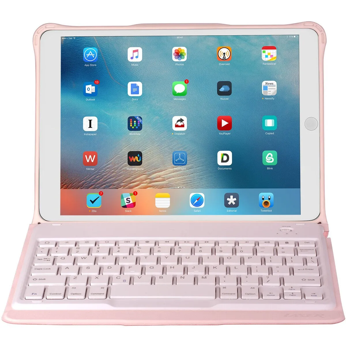 Laser 10.2-inch Wireless Keyboard for iPad - Pink / Black / Green