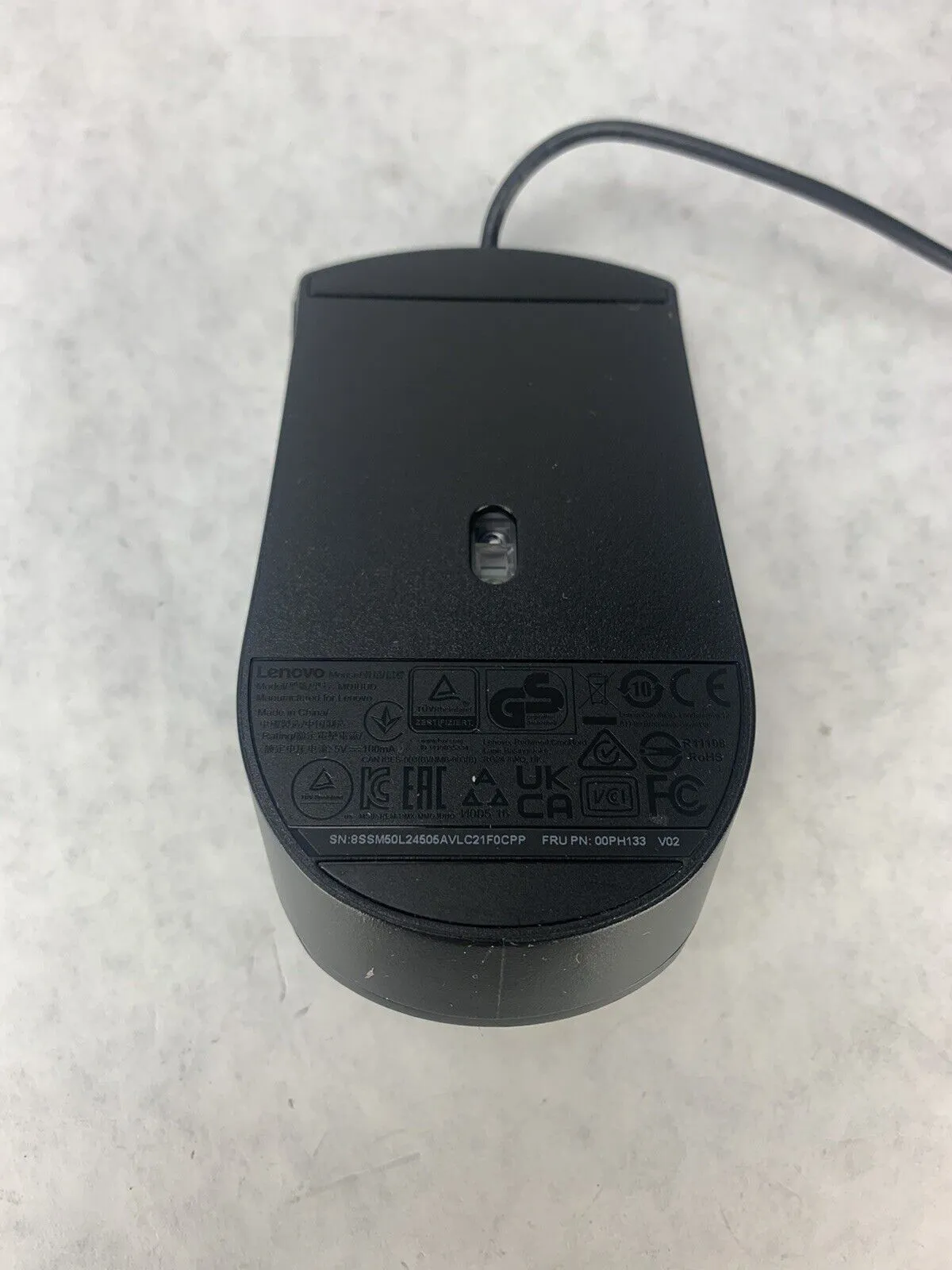 Lenovo MOJUUO Wired USB 3-Button Mouse Scroll Wheel Optical