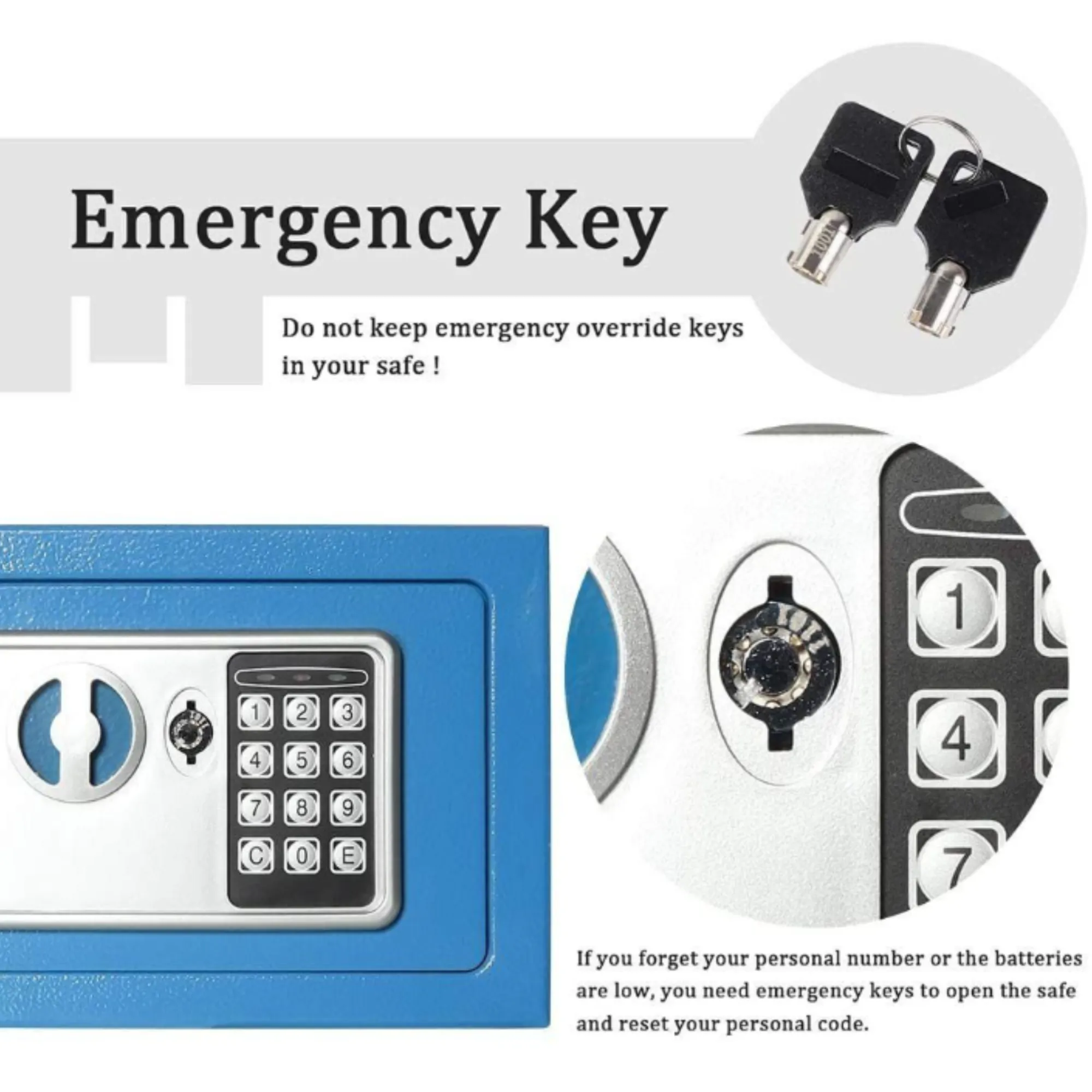 Lightweight Key and Combination Security Safe Box Safe Locker