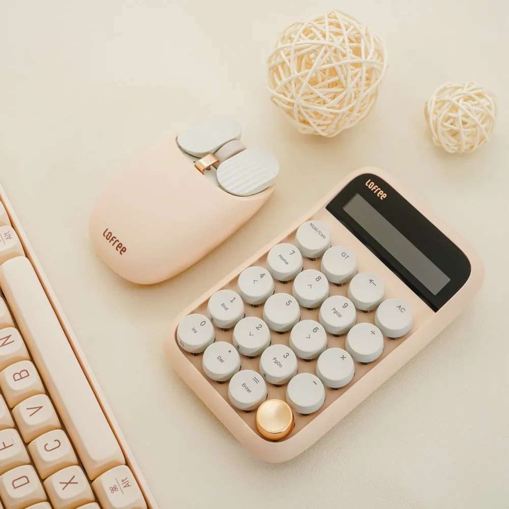 Lofree Milk Tea Bluetooth Number Pad Mouse Combo