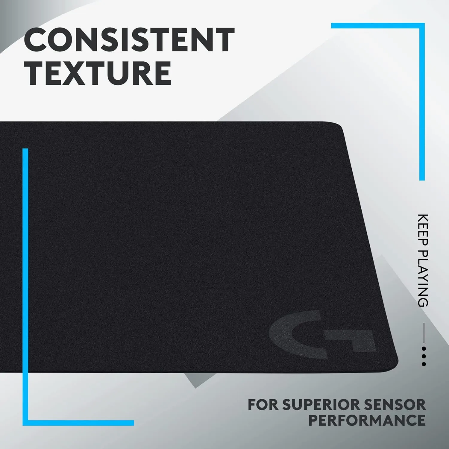 Logitech G G240 Cloth Gaming Mouse Pad – Optimized for Gaming Sensors, Moderate Surface Friction, Non-Slip Design, Mac & PC Compatible, 340x280x1mm