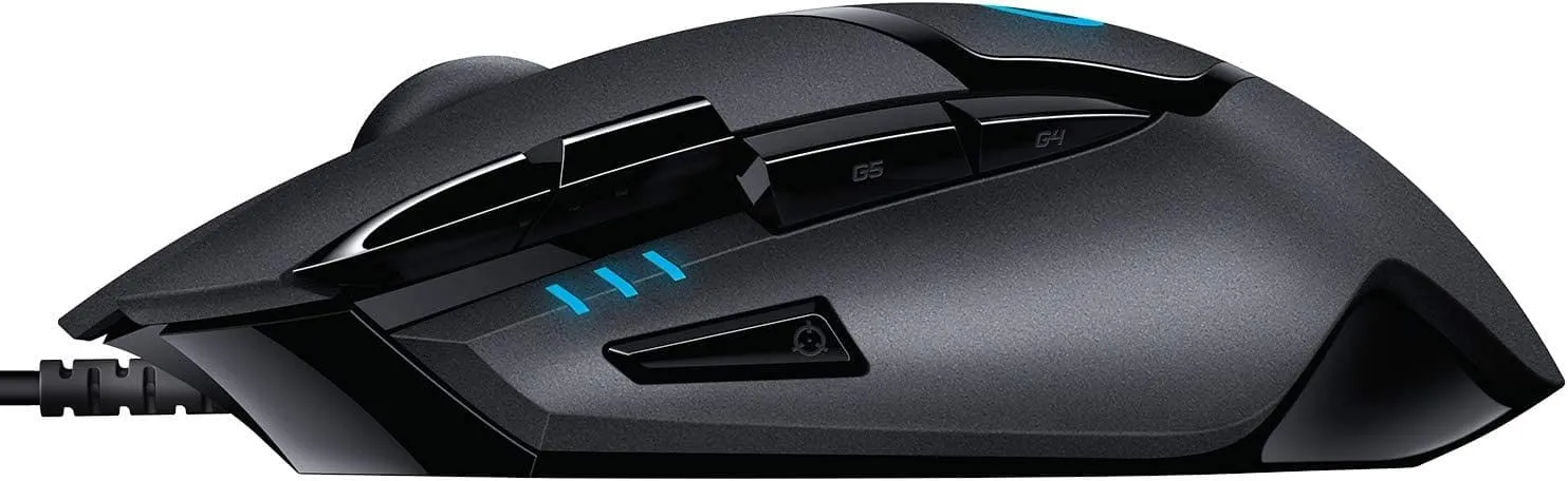 Logitech G402 Hyperion Fury Wired Gaming Mouse, 4,000 DPI, Lightweight, 8 Programmable Buttons, DPI Switch Button, Compatible with PC/Mac - Black