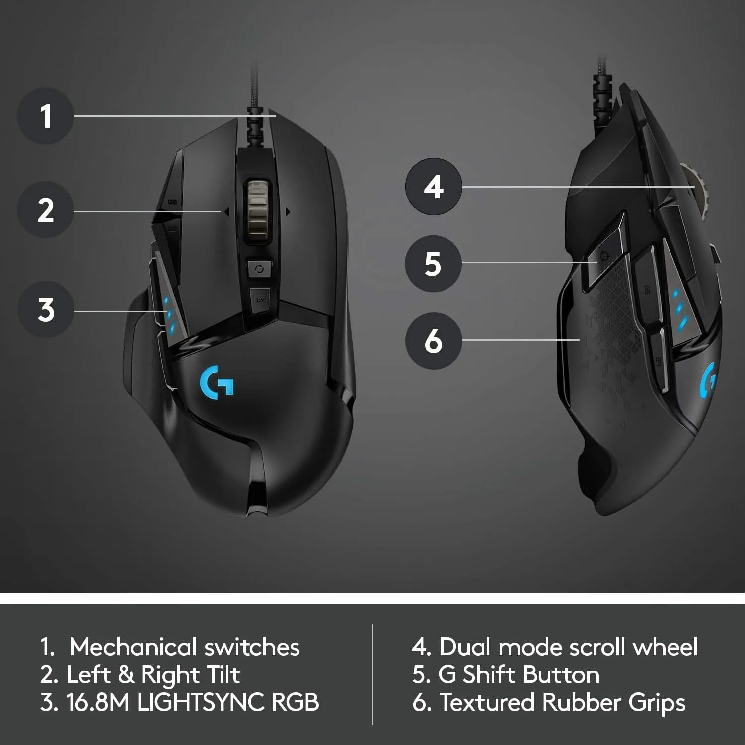 LOGITECH G502 HERO GAMING MOUSE