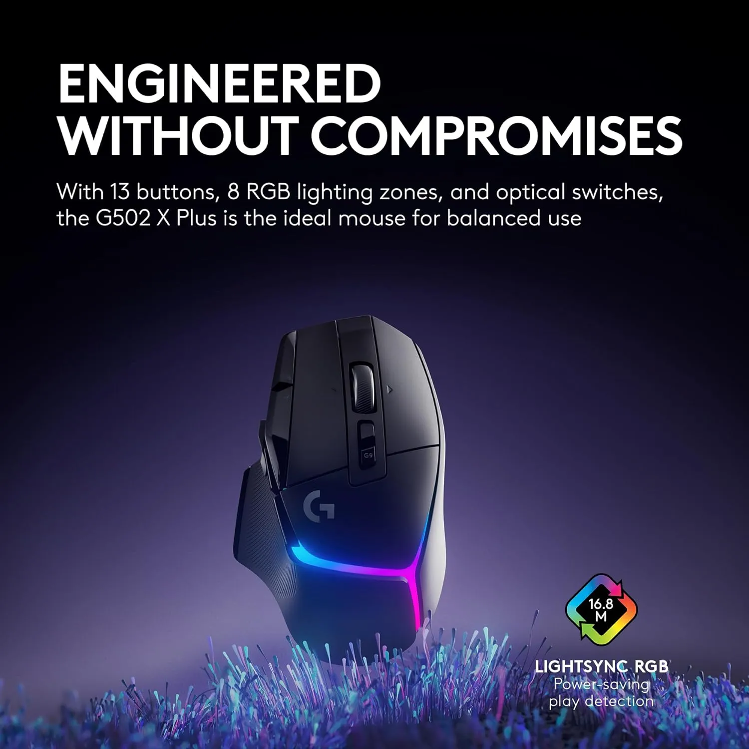 Logitech G502 X Plus RGB Lightspeed Wireless Gaming Mouse 無線遊戲滑鼠 - Black 黑色 910-006164 原裝行貨