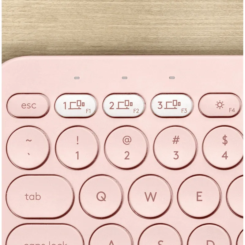 Logitech K380 Bluetooth Multi-Device Keyboard Apple Mac iPad Compact Pink Rose