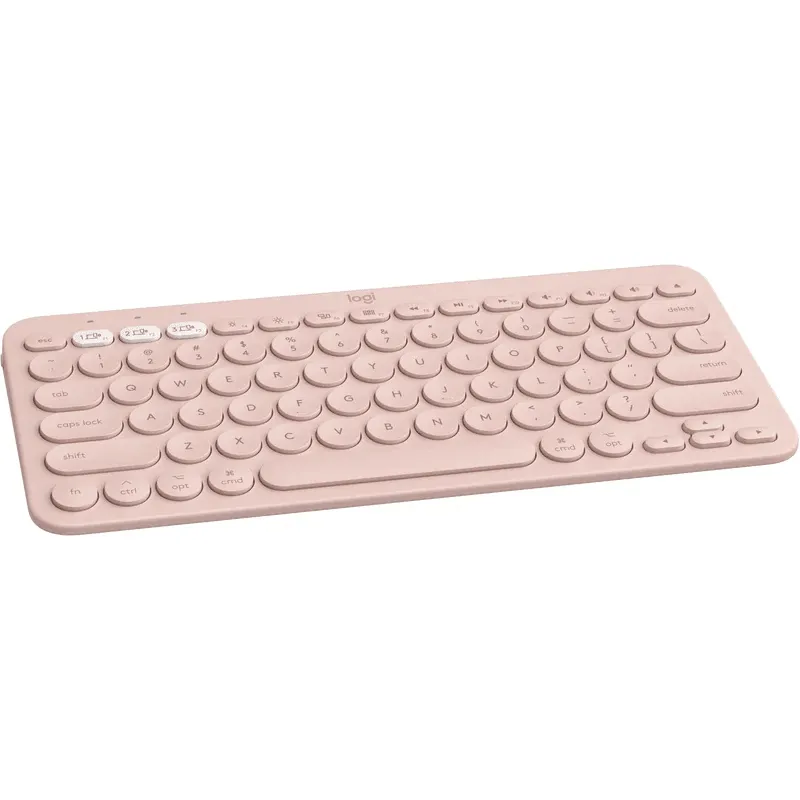 Logitech K380 Bluetooth Multi-Device Keyboard Apple Mac iPad Compact Pink Rose