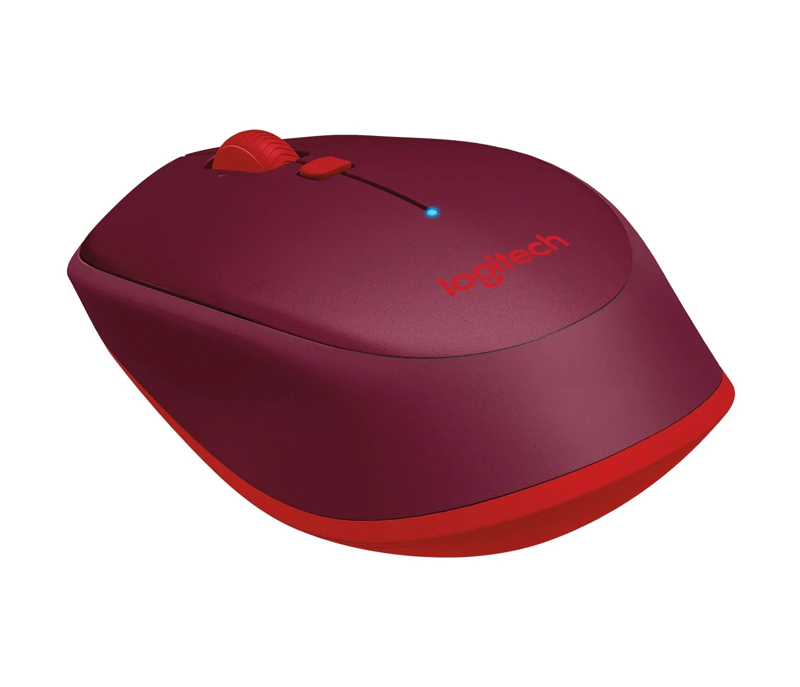 Logitech M337 Portable Bluetooth Mouse with 1000 DPI and Laser Grade Optical Sensor (Black, Blue, Red)