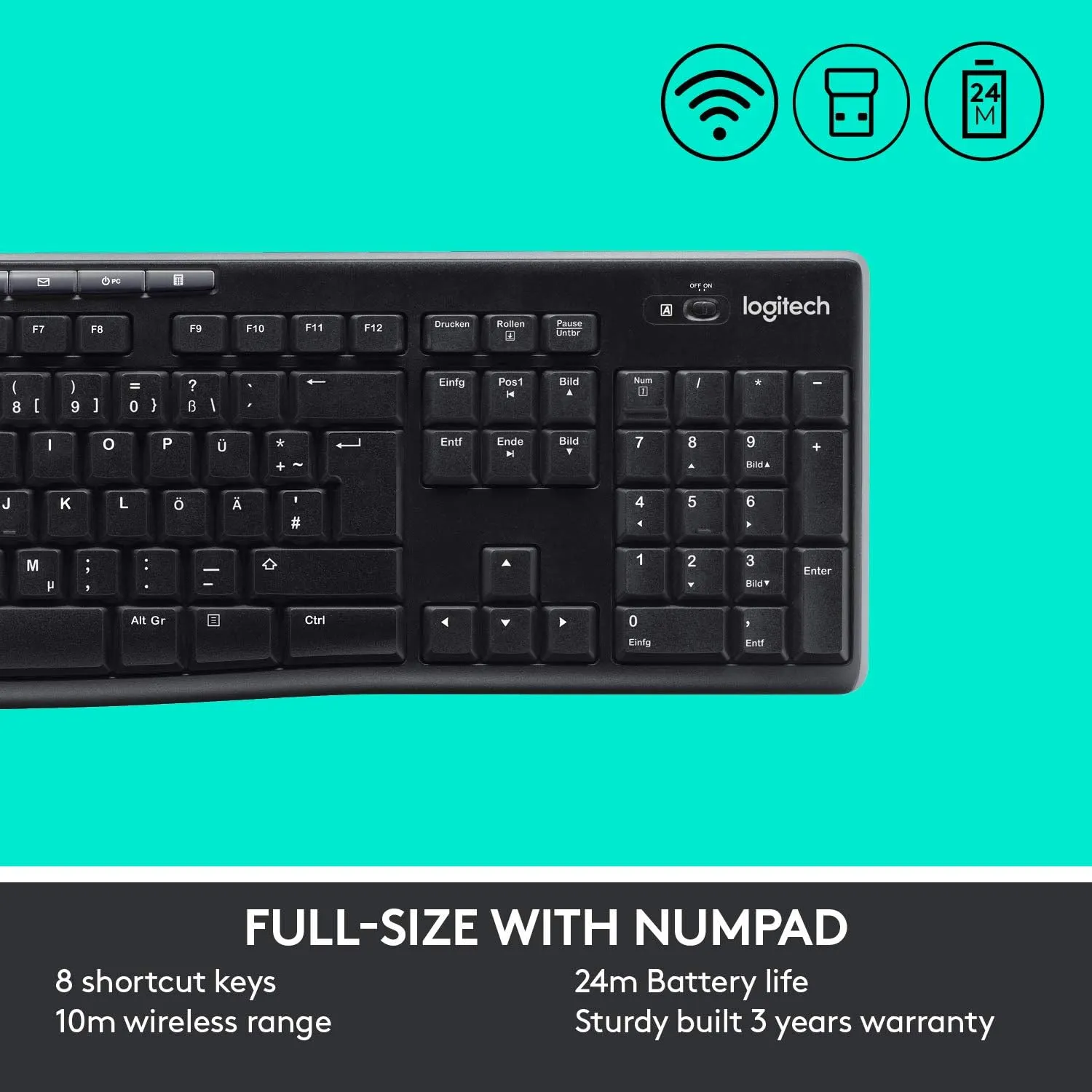 Logitech MK270r Wireless Keyboard and Mouse 無線鍵盤滑鼠組合 (中文版) 920-006312 原裝行貨