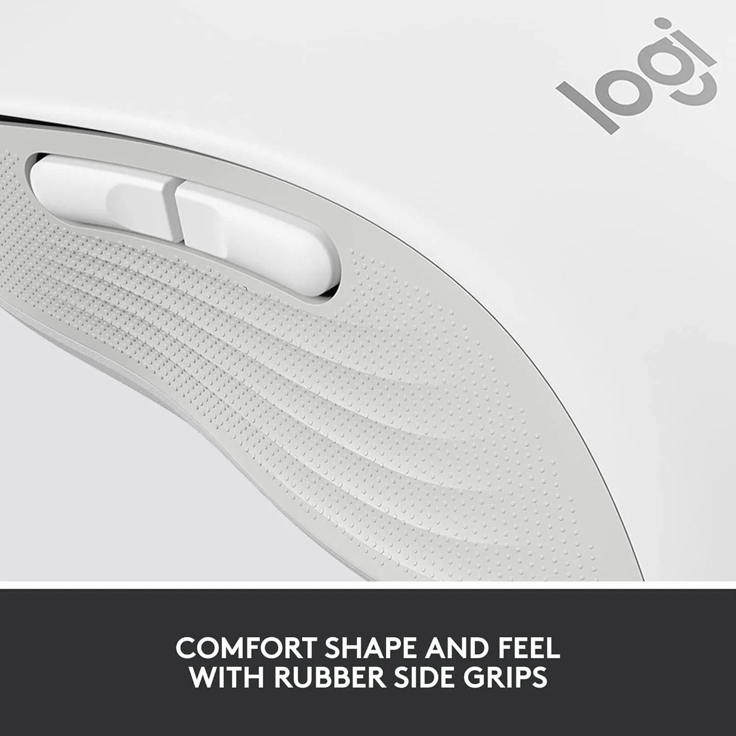 Logitech Signature M650 L Full Size Wireless Mouse - For Large Sized Hands, 2-Year Battery, Silent Clicks, Customisable Side Buttons, Bluetooth, for PC/Mac/Multi-Device/Chromebook - White