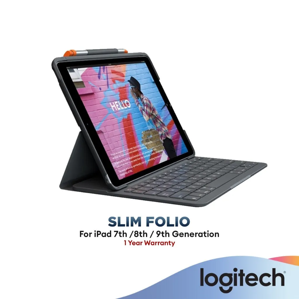 Logitech Slim Folio For iPad (7th/8th/9th Gen.) - Graphite (920-009469)