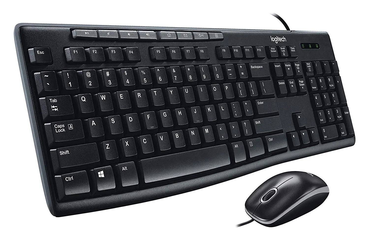 Logitech Wired Keyboard Mouse Combo MK200