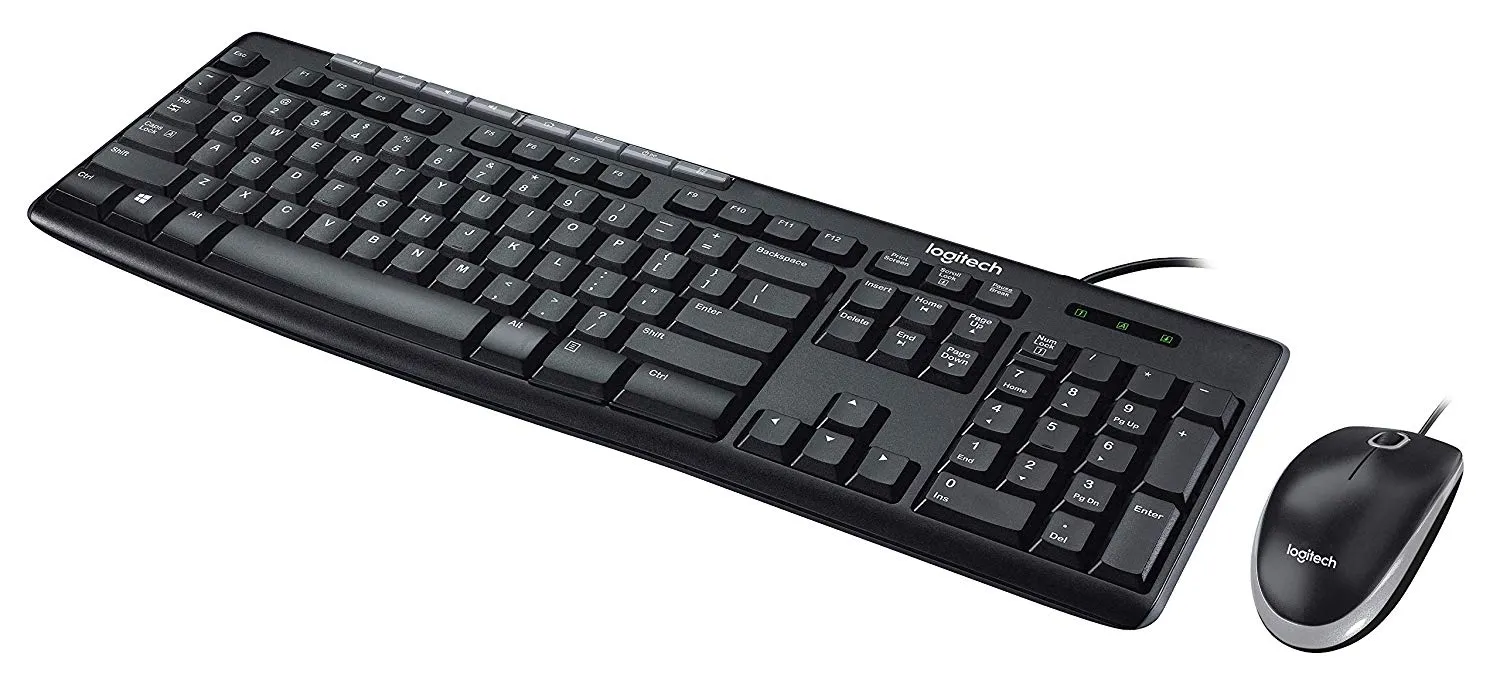 Logitech Wired Keyboard Mouse Combo MK200