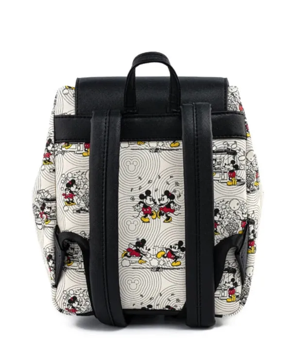 Loungefly Disney Minnie Mouse Bow Hardware All Over Print Backpack