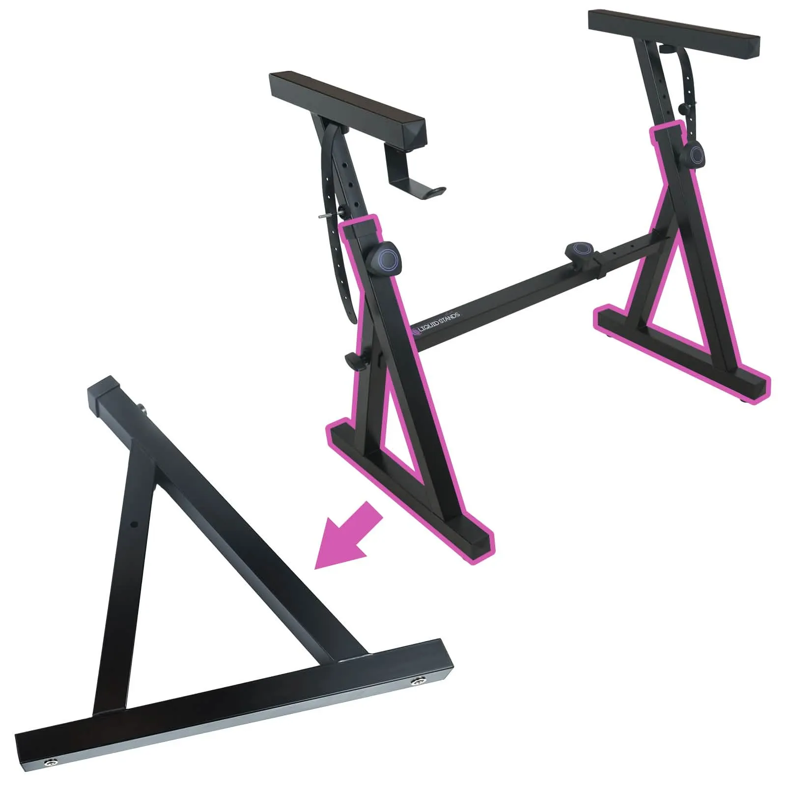 Lower Leg for Z-style Keyboard Stands - Black