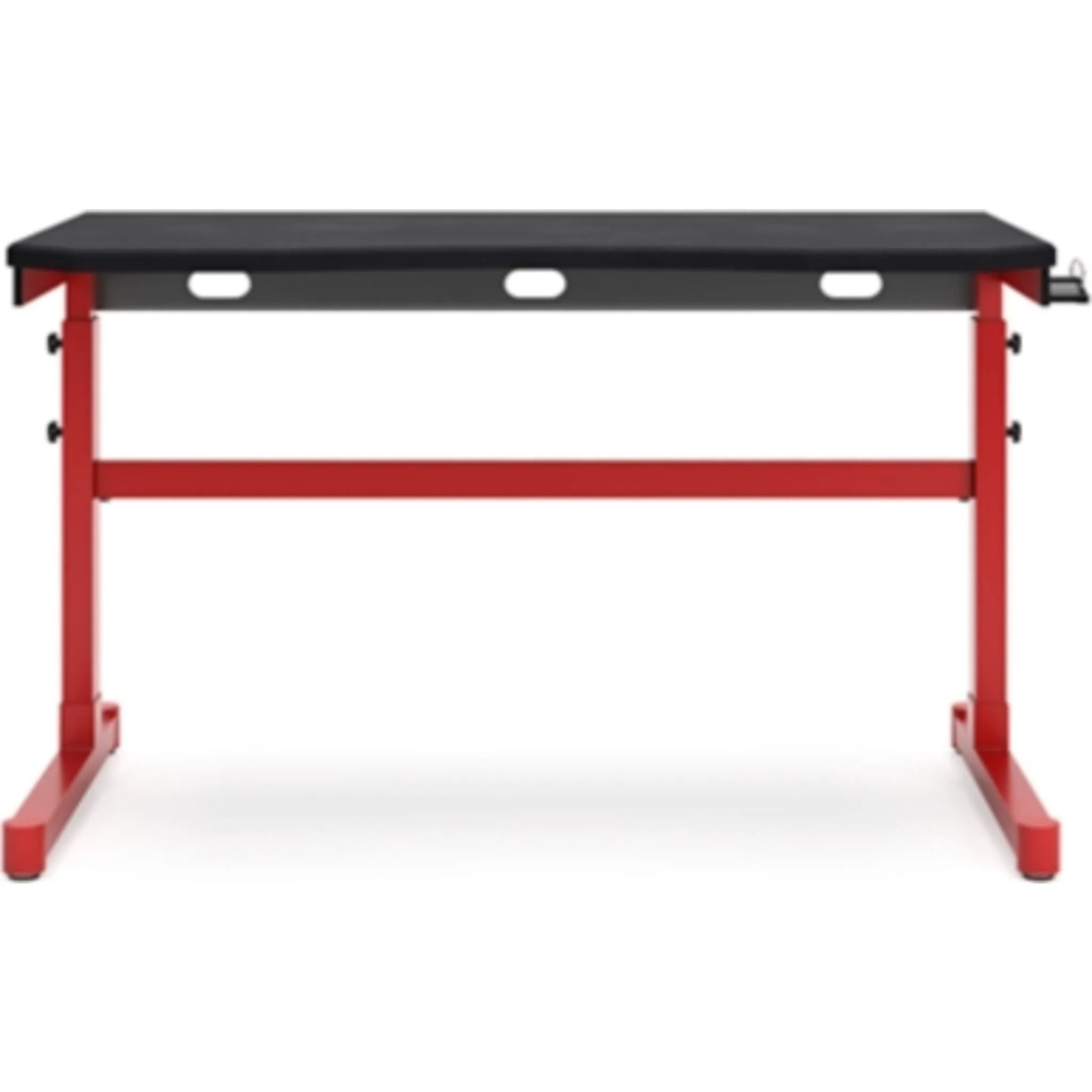 Lynxtyn Adjustable Height Desk - Red/Black