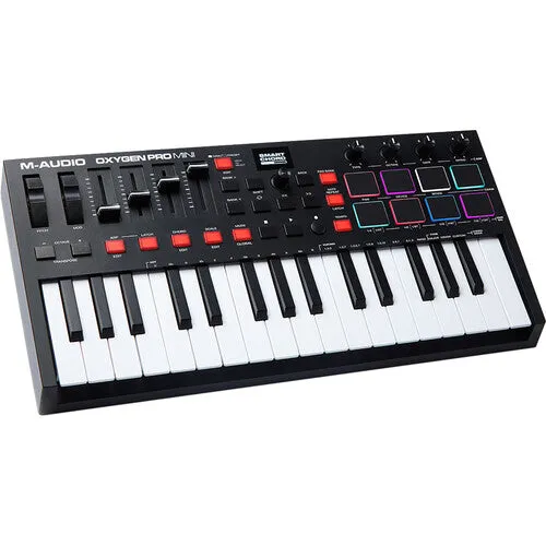 M-Audio Oxygen Pro Mini MIDI Controller with Smart Chord and Smart Scale Technology and 32-Key USB Powered MIDI controller Feature