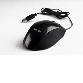 MECER BLACK USB OPTICAL WHEEL MOUSE (1000 DPI).