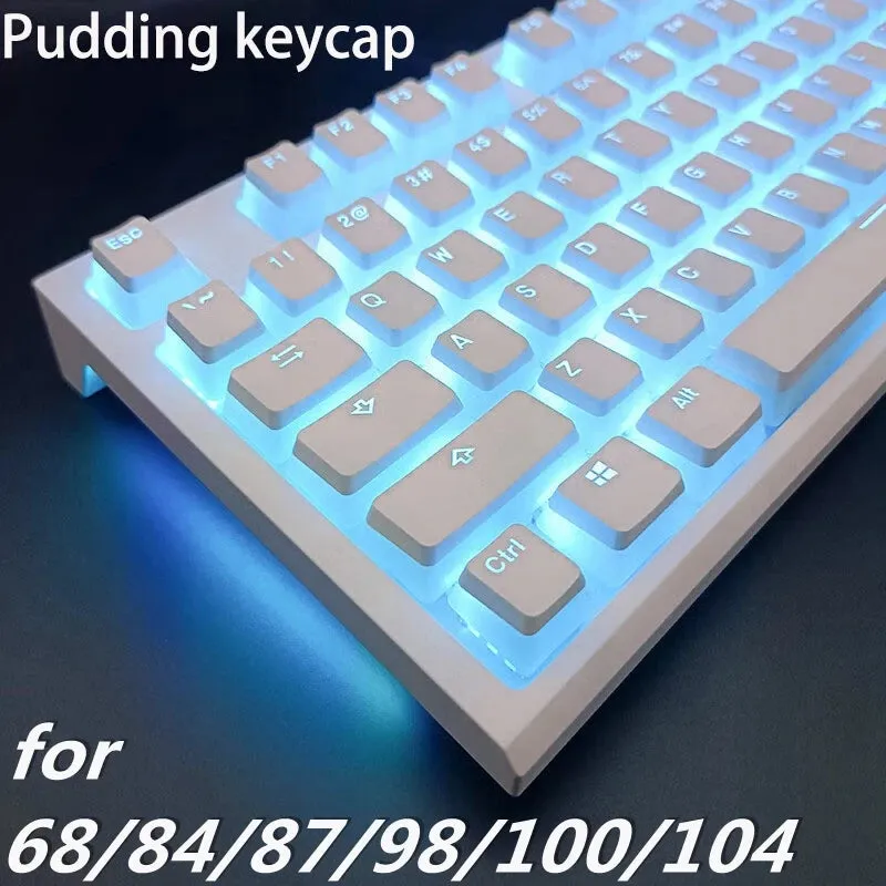 Mechanical Keyboard Backlit Pudding Keycaps for GMK87 GMK81 GMK67 K617  M87 129 Keys