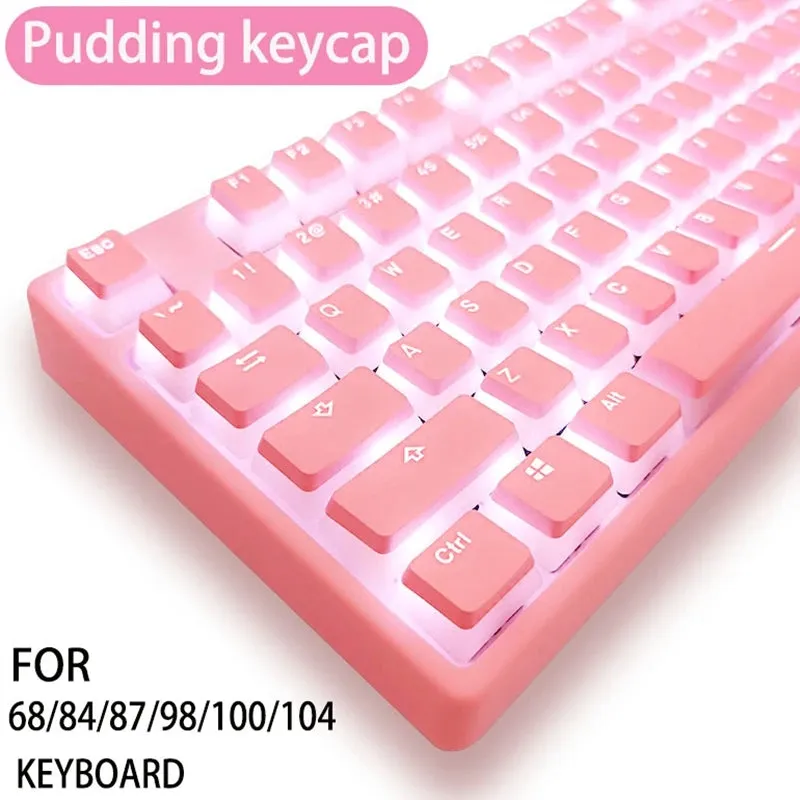 Mechanical Keyboard Backlit Pudding Keycaps for GMK87 GMK81 GMK67 K617  M87 129 Keys