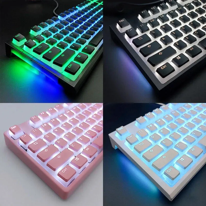 Mechanical Keyboard Backlit Pudding Keycaps for GMK87 GMK81 GMK67 K617  M87 129 Keys