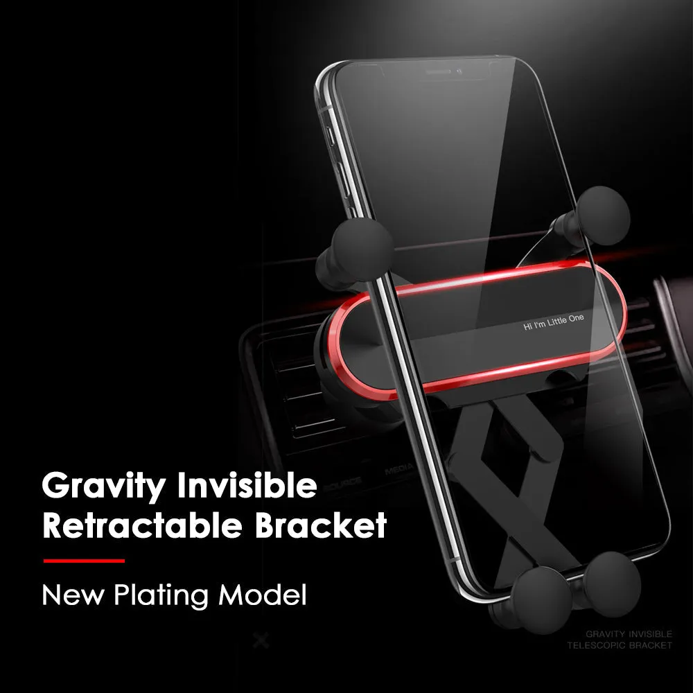 Metal Gravity Car Phone Holder, 360° Rotation, Universal