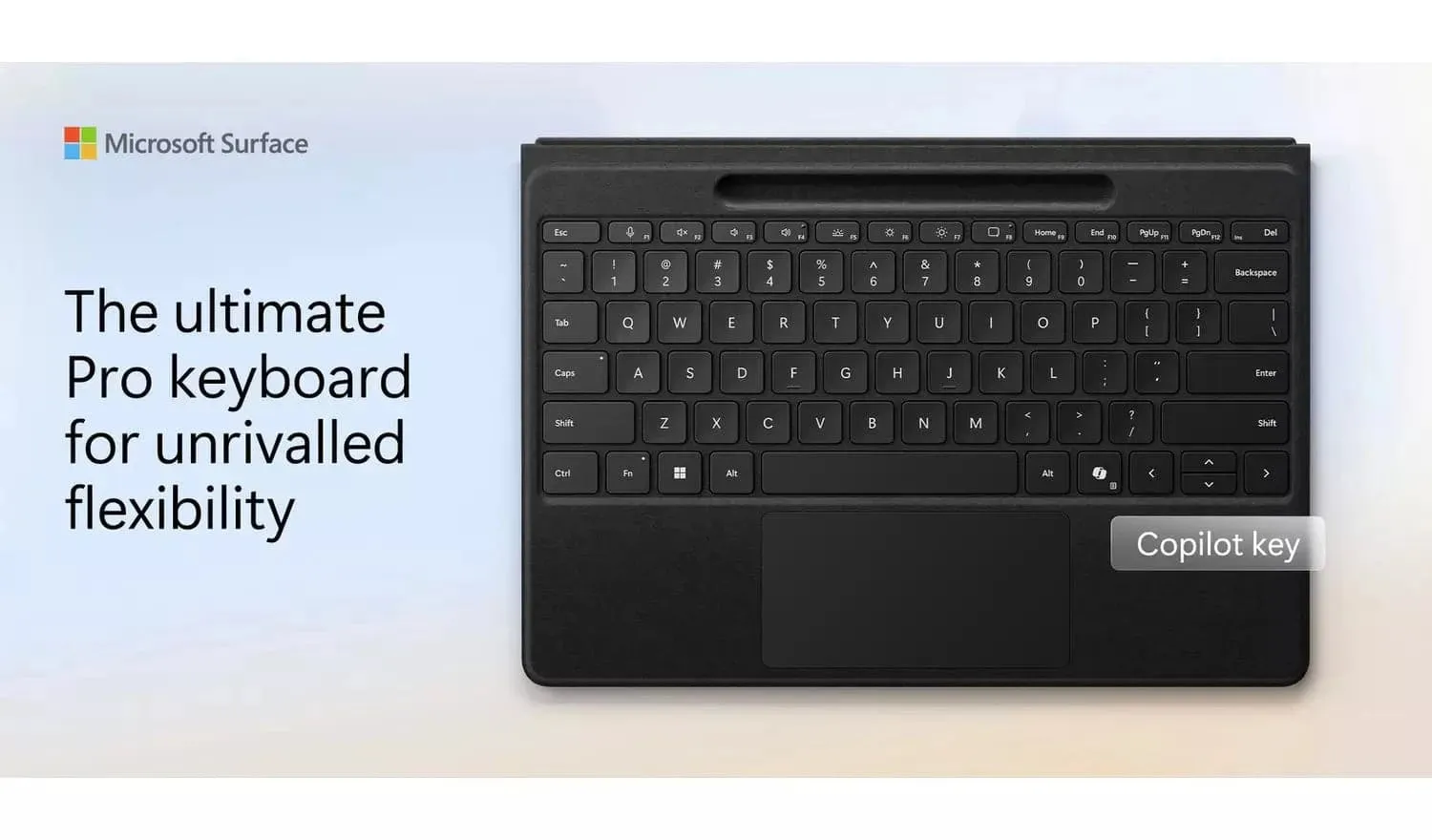 Microsoft Surface Pro Keyboard - Black | Compatible with Surface Pro (11th Edition), Surface Pro 9, Surface Pro 8