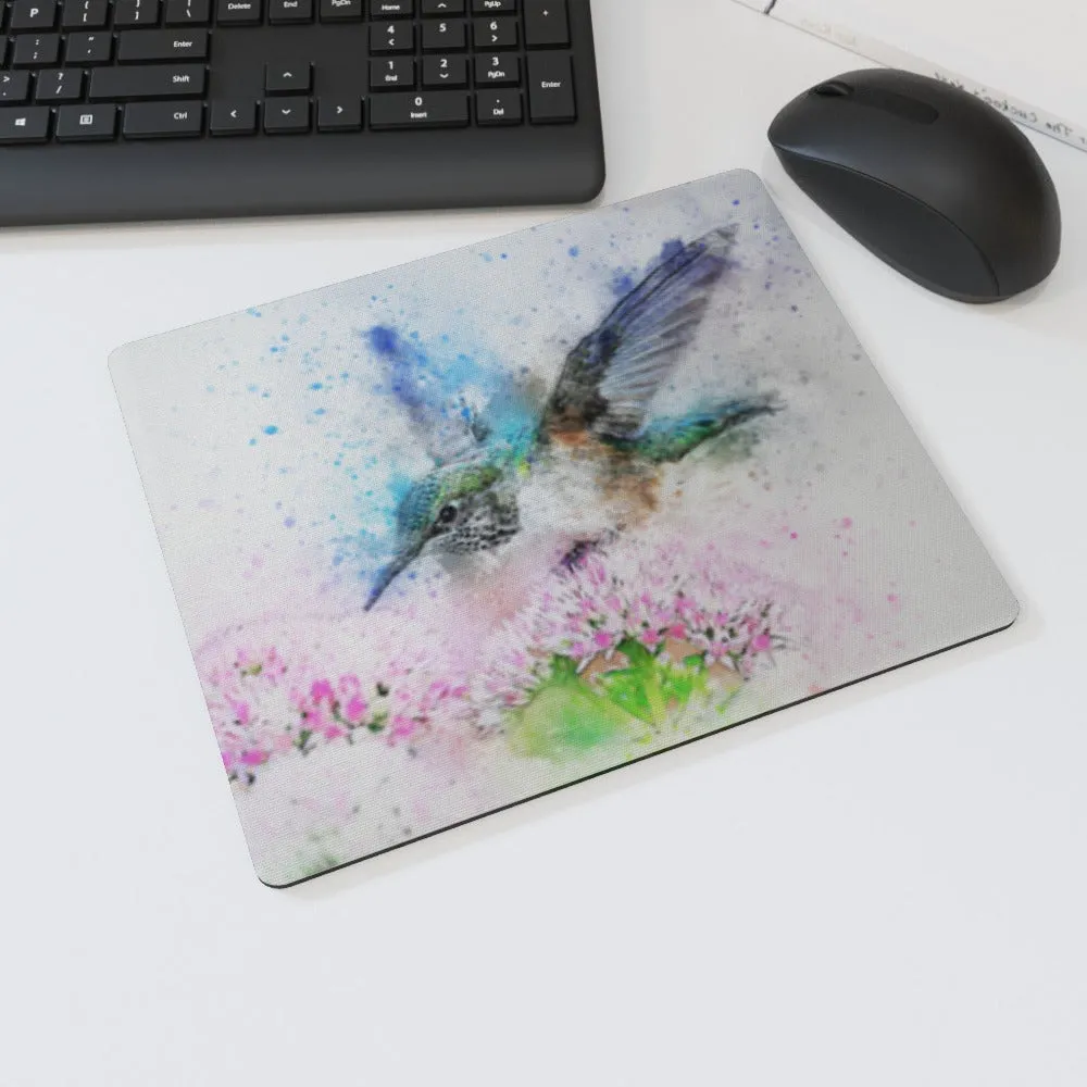 Mouse Mat - Watercolour Hummingbird