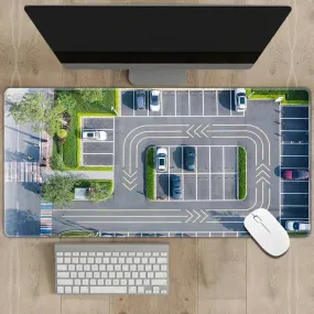 Multipurpose Non-Slip Rubber Mouse Pad 300x700mm - Traffic Simulation Design, 2mm Thick Desk Mat