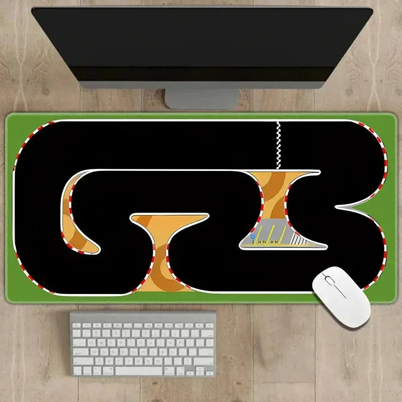 Multipurpose Non-Slip Rubber Mouse Pad 300x700mm - Traffic Simulation Design, 2mm Thick Desk Mat