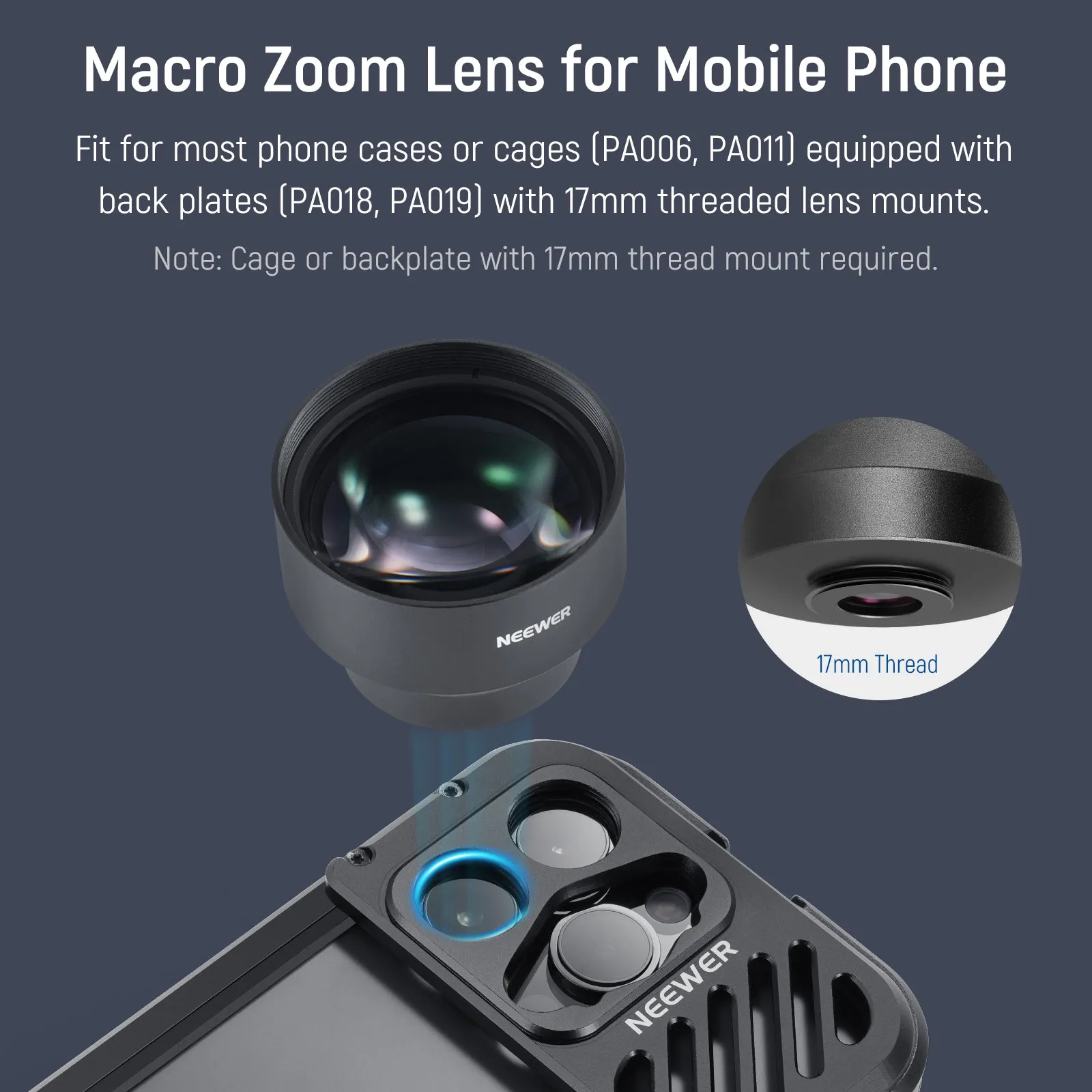 NEEWER LS-26 105mm HD Macro Lens For Smartphone