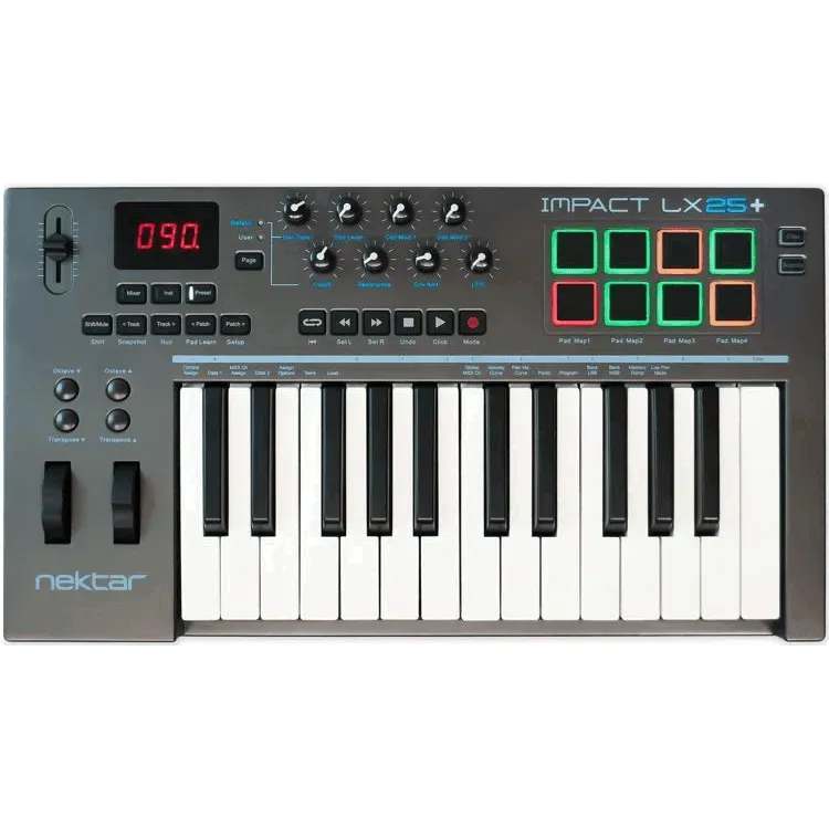 Nektar Impact LX25  25 Full Size Key USB MIDI DAW Controller Keyboard Velocity Sensitive Synth Action