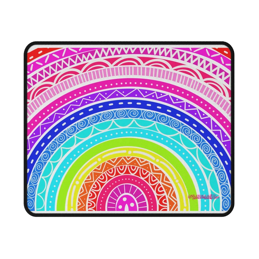 Neon Rainbow Non-Slip Mouse Pads