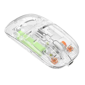 NEW TRANSPARENT WIRELESS BLUETOOTH DUAL-MODE RECHARGEABLE MOUSE