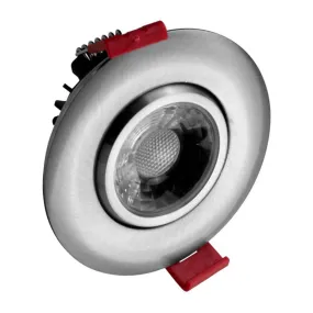 NICOR 3-inch LED Gimbal Recessed Downlight in Nickel, 4000K