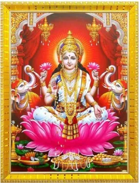 NOKKES Laxmi Devi Maa Mata Photo Frames Religious Photo frame 5X7 Inch Photo Frame_W9