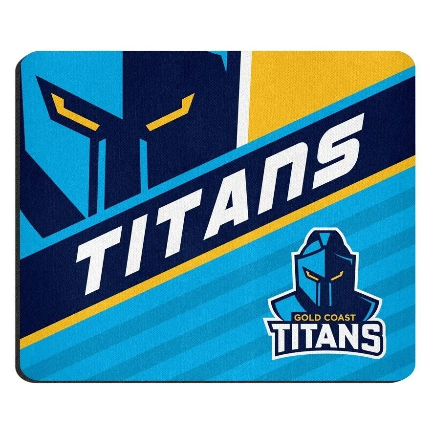 NRL Mouse Mat - Gold Coast Titans - Mouse Pad - 22cm x 19cm