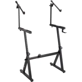 On-Stage KS1365 Keyboard Stand with Second Tier (Black)