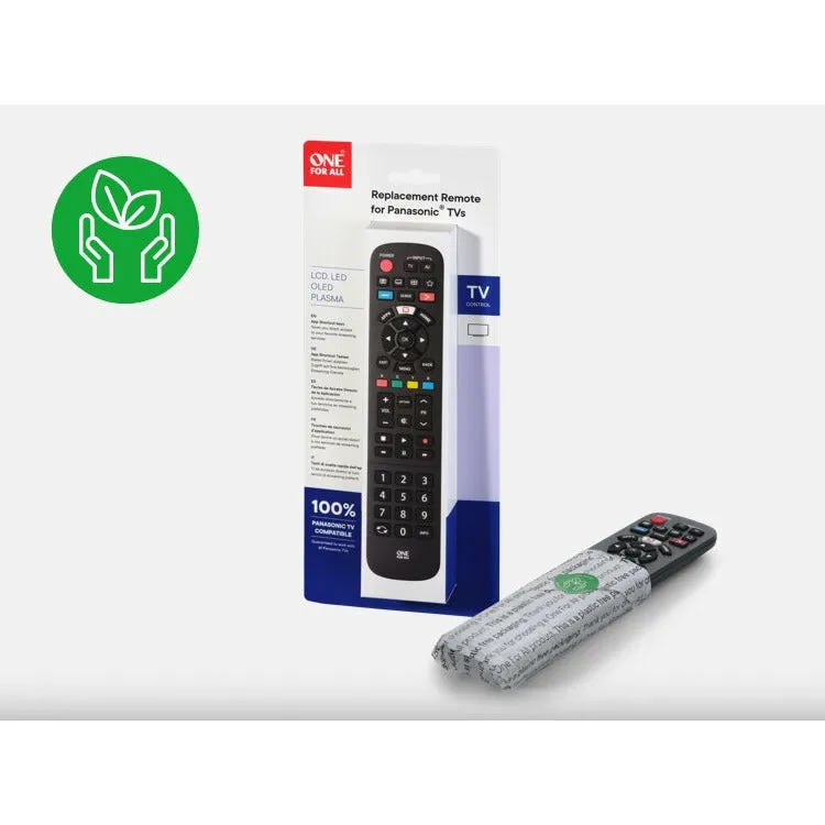 One For All Panasonic TV Replacement Remote Control - Black | URC4914