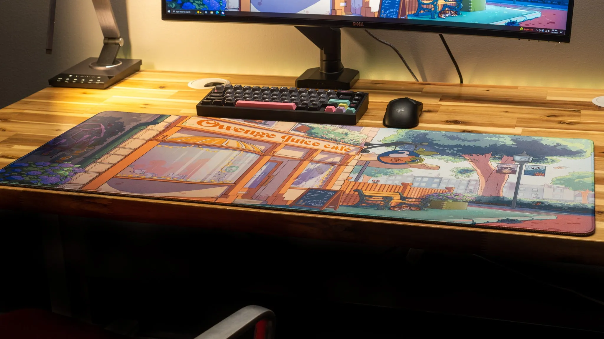 OwengeJuice "The OwengeJuice Cafe" Limited Edition Content Creator Collaboration Gaming Mouse Pad Deskmat