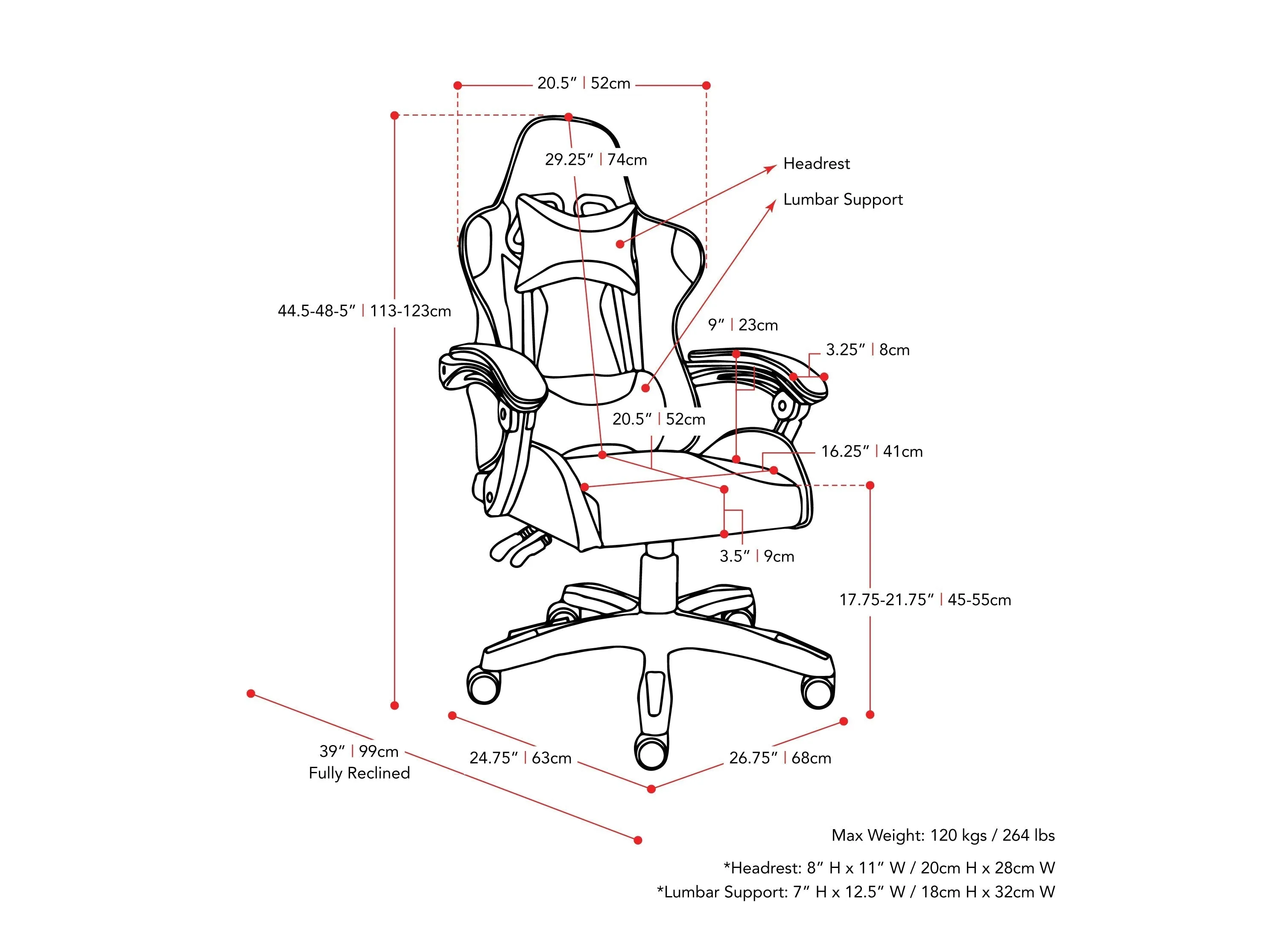 Pink and White Gaming Office Chair