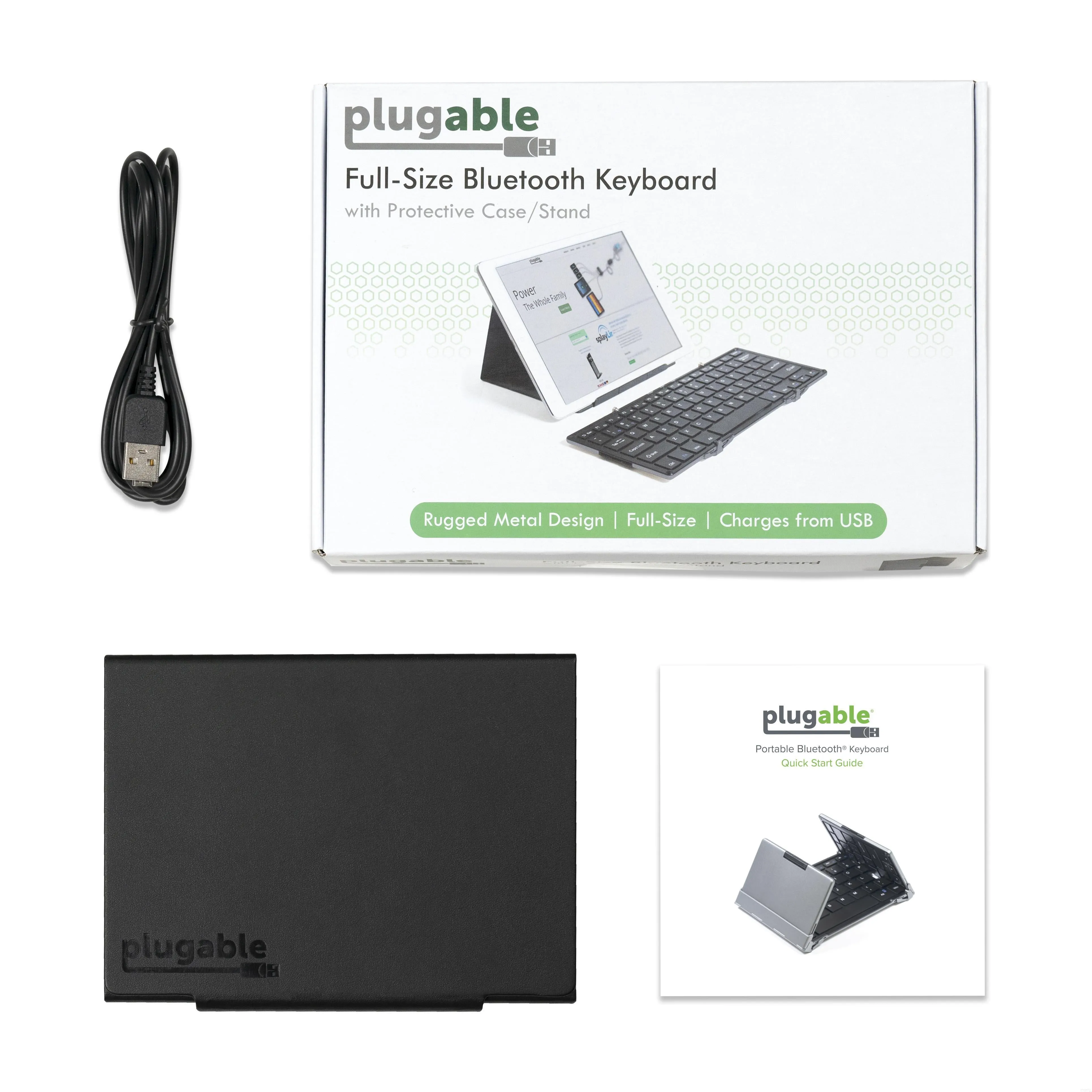 Plugable Bluetooth® Full-Size Folding Keyboard and Case