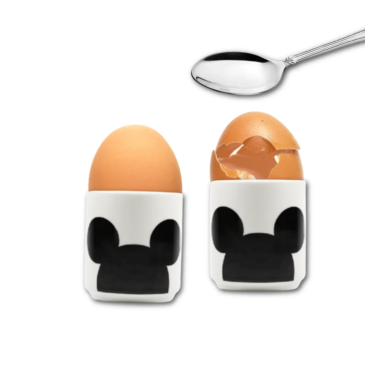 Porcelain Modern Mouse Egg Cup Set