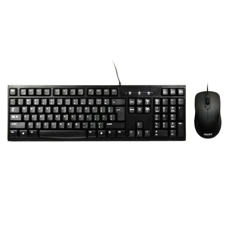 Port Kb Combo Wired Keyboard   Mouse Bk 900900 Us