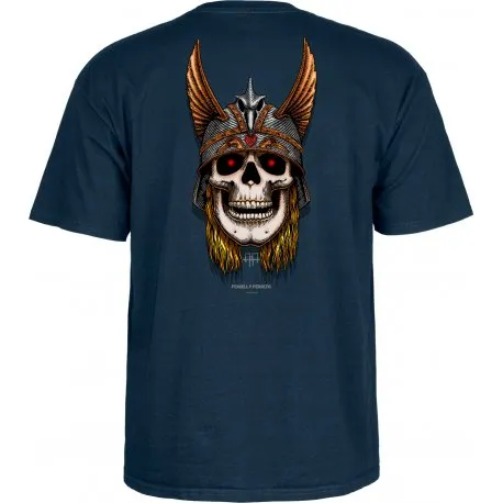 POWELL PERALTA S/S T-SHIRT NAVY - ANDERSON SKULL