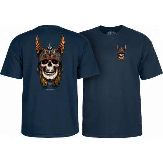 POWELL PERALTA S/S T-SHIRT NAVY - ANDERSON SKULL